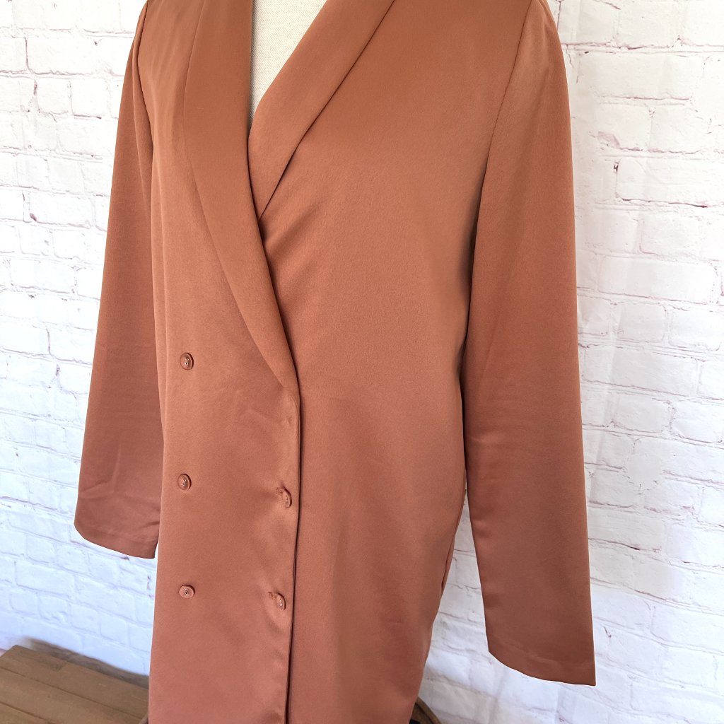 Cotton Candy La -Copper Dress - Size Medium - Blazer Style Dress